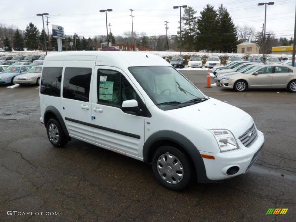 Frozen White 2011 Ford Transit Connect XLT Premium Passenger Wagon Exterior Photo #45971405