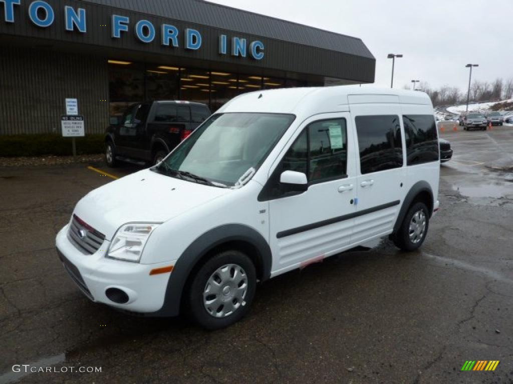 2011 Transit Connect XLT Premium Passenger Wagon - Frozen White / Dark Grey photo #8