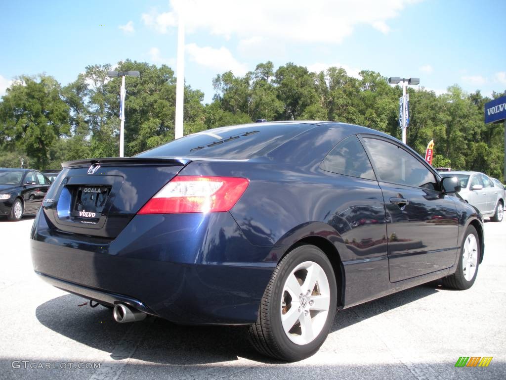 2007 Civic EX Coupe - Royal Blue Pearl / Black photo #5