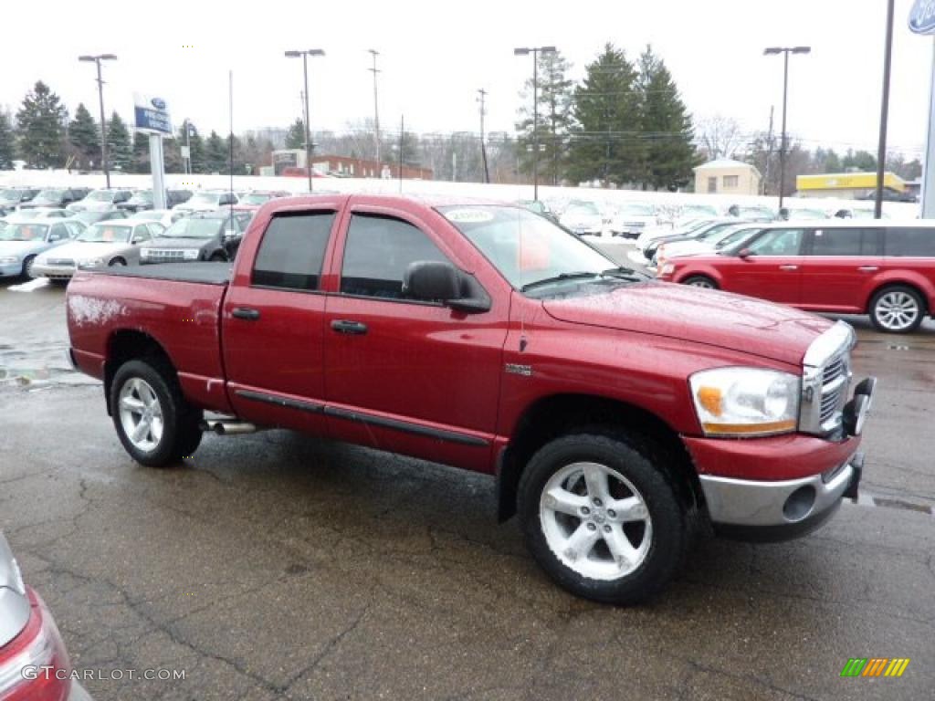 2006 Ram 1500 SLT Quad Cab 4x4 - Inferno Red Crystal Pearl / Medium Slate Gray photo #6