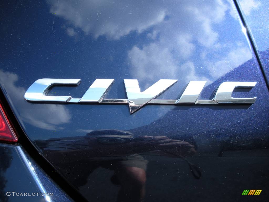 2007 Civic EX Coupe - Royal Blue Pearl / Black photo #9
