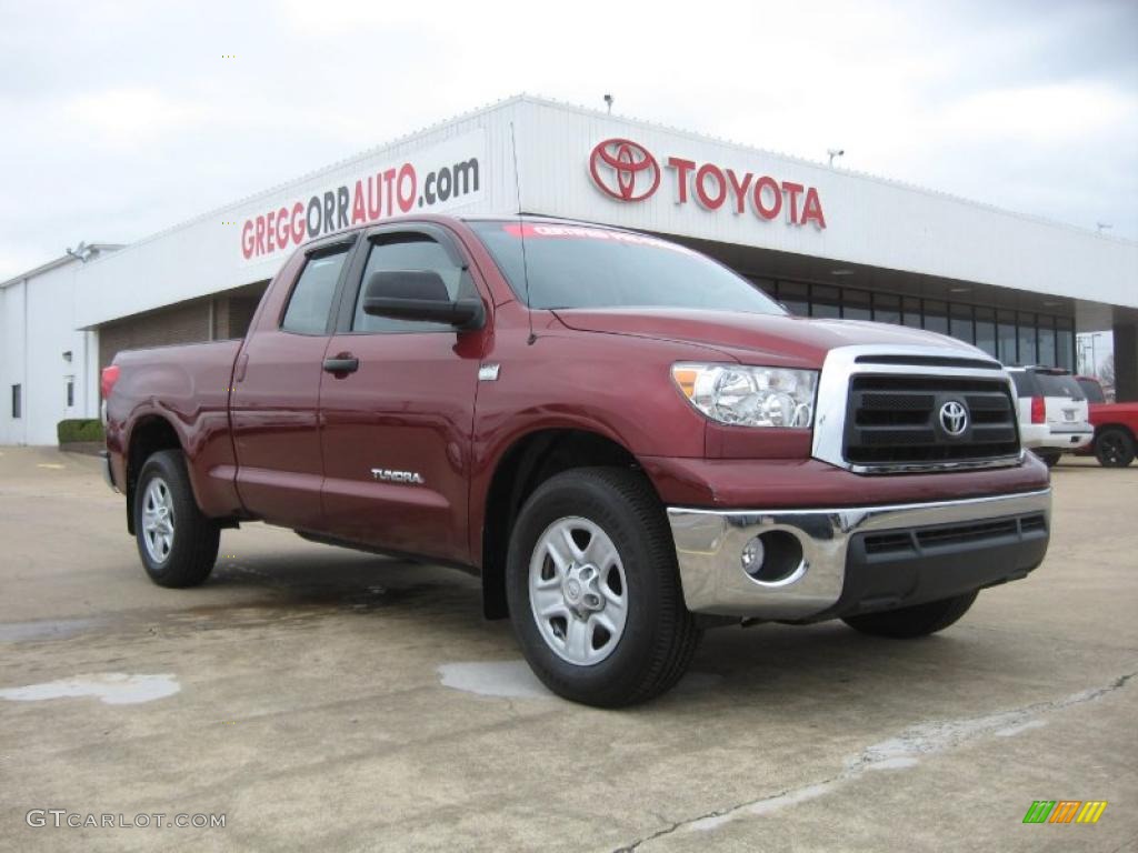 2010 Tundra Double Cab - Salsa Red Pearl / Graphite Gray photo #1