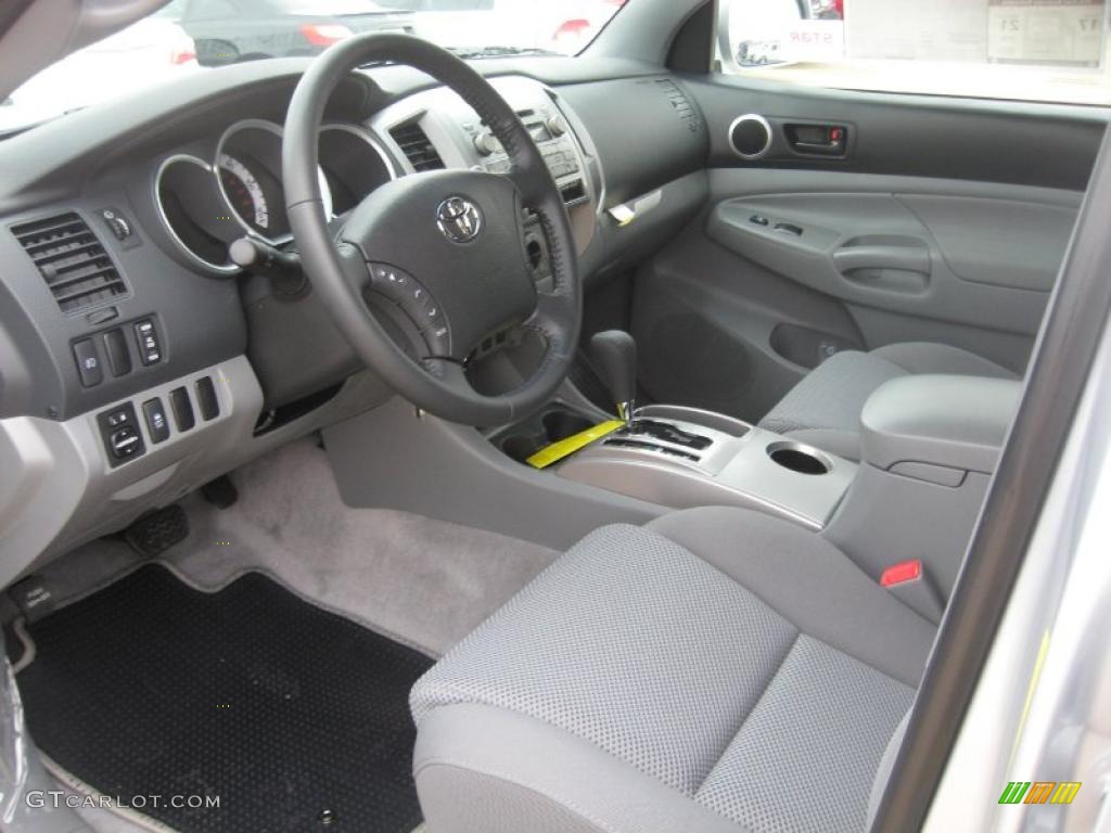 Graphite Gray Interior 2011 Toyota Tacoma V6 TRD Sport PreRunner Double Cab Photo #45975029