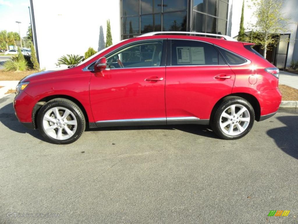 2010 RX 350 - Matador Red Mica / Parchment/Brown Walnut photo #2