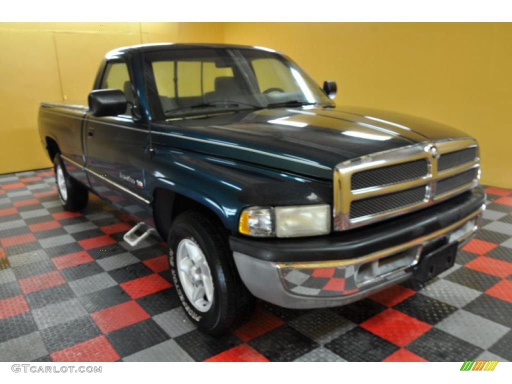 1996 Ram 1500 SLT Regular Cab - Moss Green Pearl / Gray photo #1