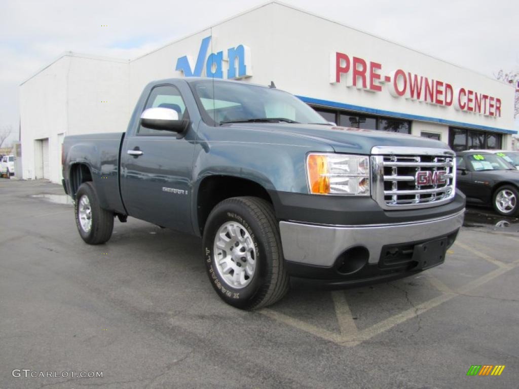 2008 Sierra 1500 Regular Cab - Stealth Gray Metallic / Dark Titanium photo #1