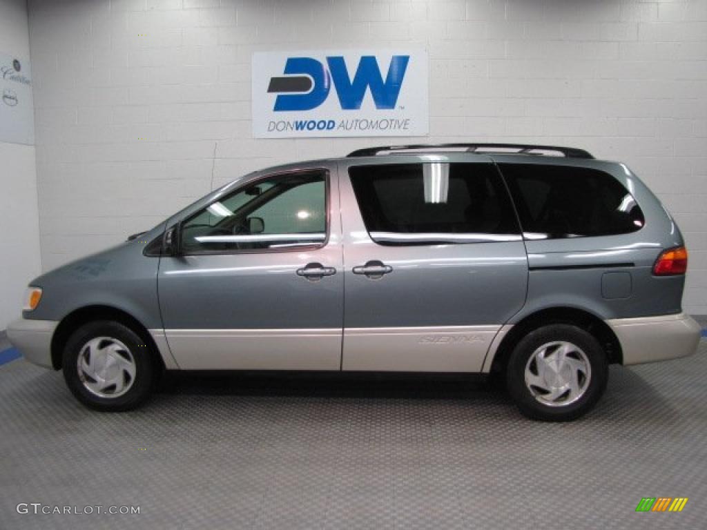 2000 Sienna XLE - Woodland Pearl Green Metallic / Oak photo #5