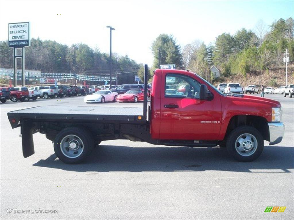 Victory Red 2008 Chevrolet Silverado 3500HD Regular Cab 4x4 Chassis Exterior Photo #45981017