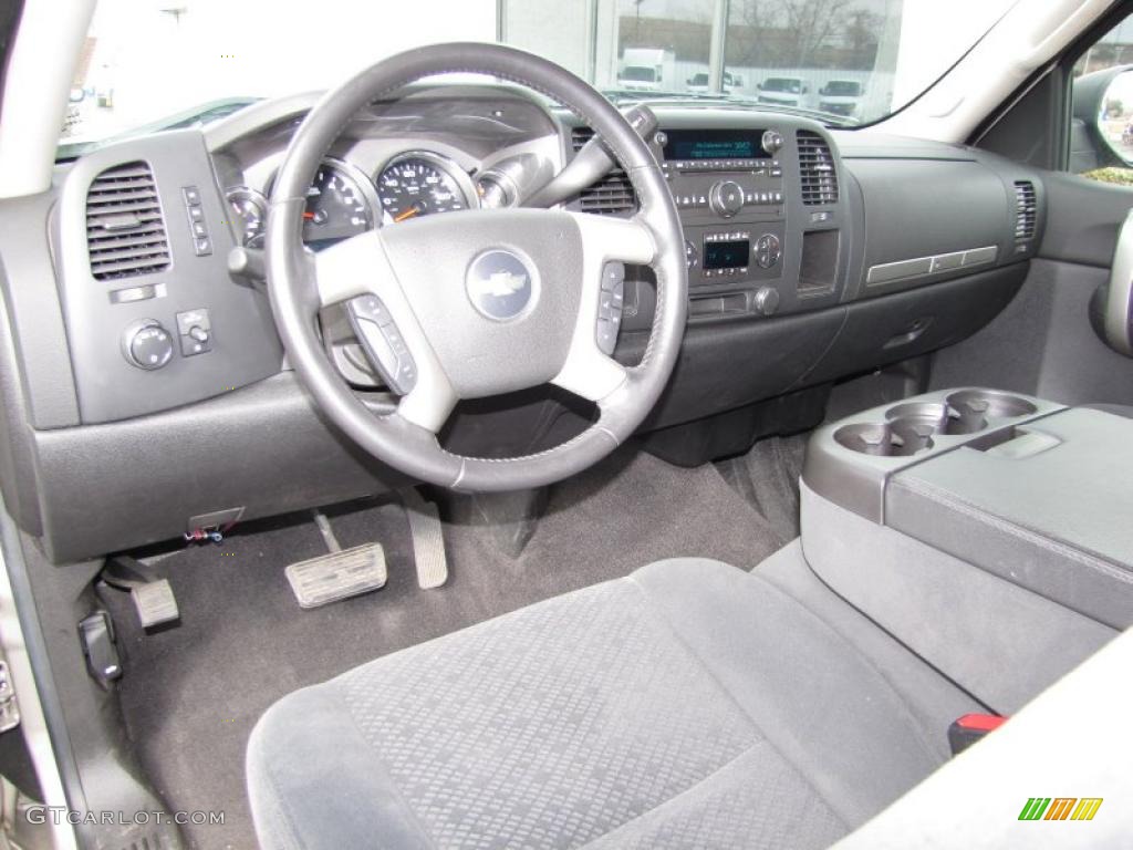 Ebony Interior 2008 Chevrolet Silverado 1500 LT Extended Cab Photo #45981134
