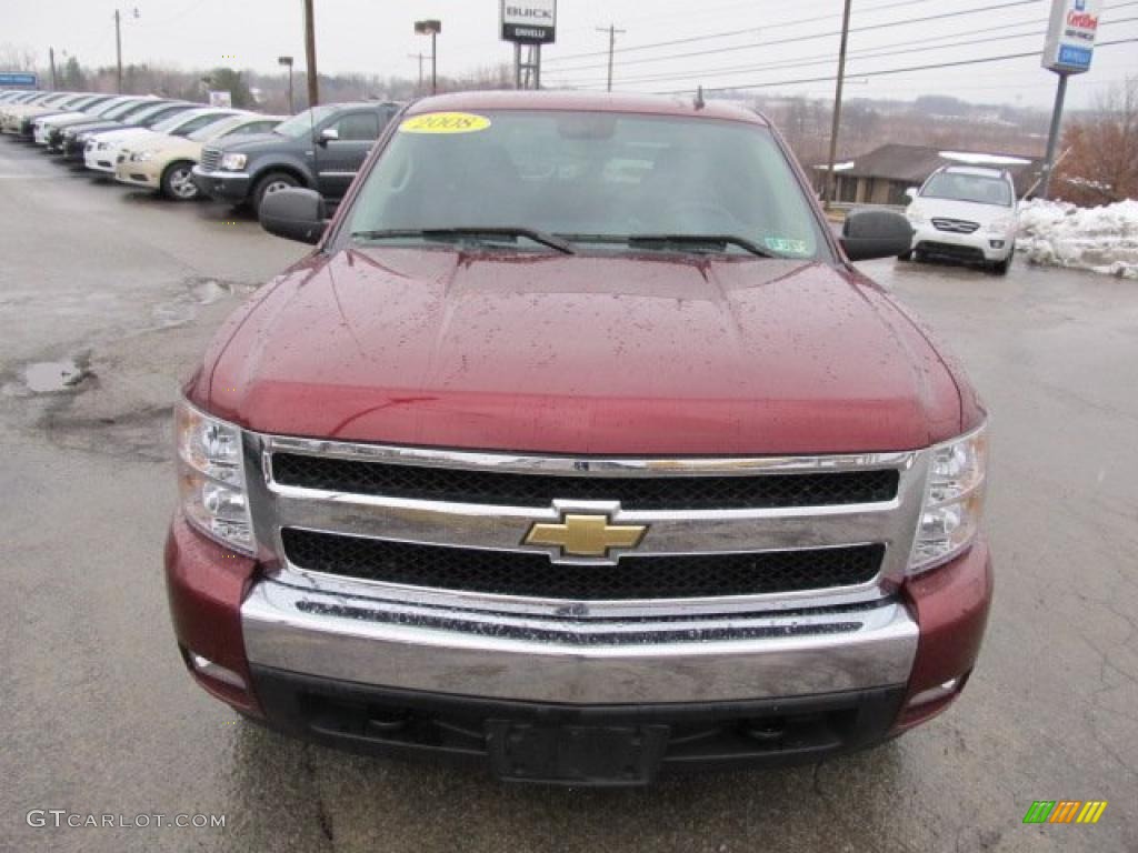 2008 Silverado 1500 Z71 Extended Cab 4x4 - Deep Ruby Metallic / Ebony photo #11