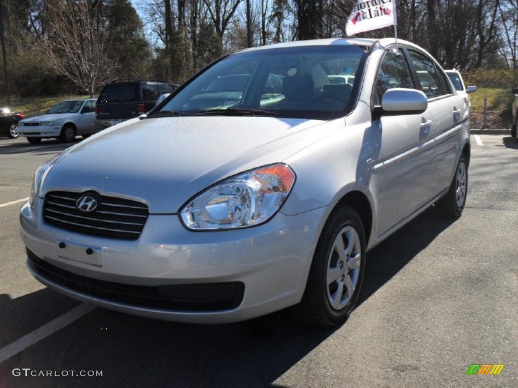 2010 Accent GLS 4 Door - Platinum Silver / Gray photo #1