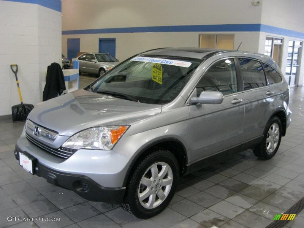 2008 CR-V EX-L 4WD - Whistler Silver Metallic / Black photo #4