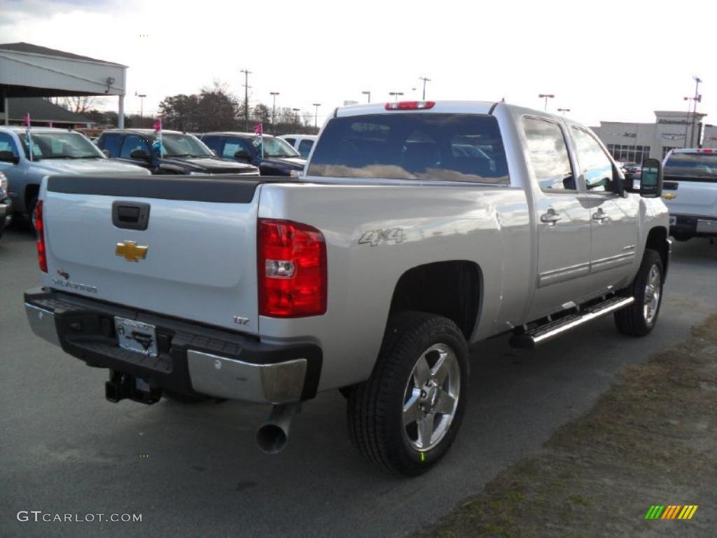 2011 Silverado 2500HD LTZ Crew Cab 4x4 - Sheer Silver Metallic / Ebony photo #4