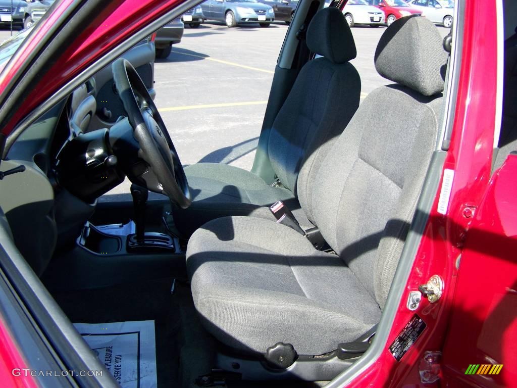1999 Accent GL Sedan - Cherry Red / Gray photo #6