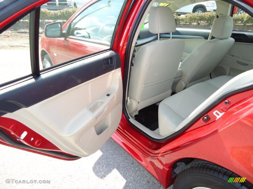 2010 Lancer ES - Rally Red Metallic / Beige photo #7