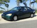 2001 Clover Green Honda Civic LX Coupe  photo #10