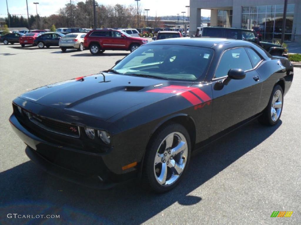 2011 Challenger R/T - Brilliant Black Crystal Pearl / Dark Slate Gray photo #1