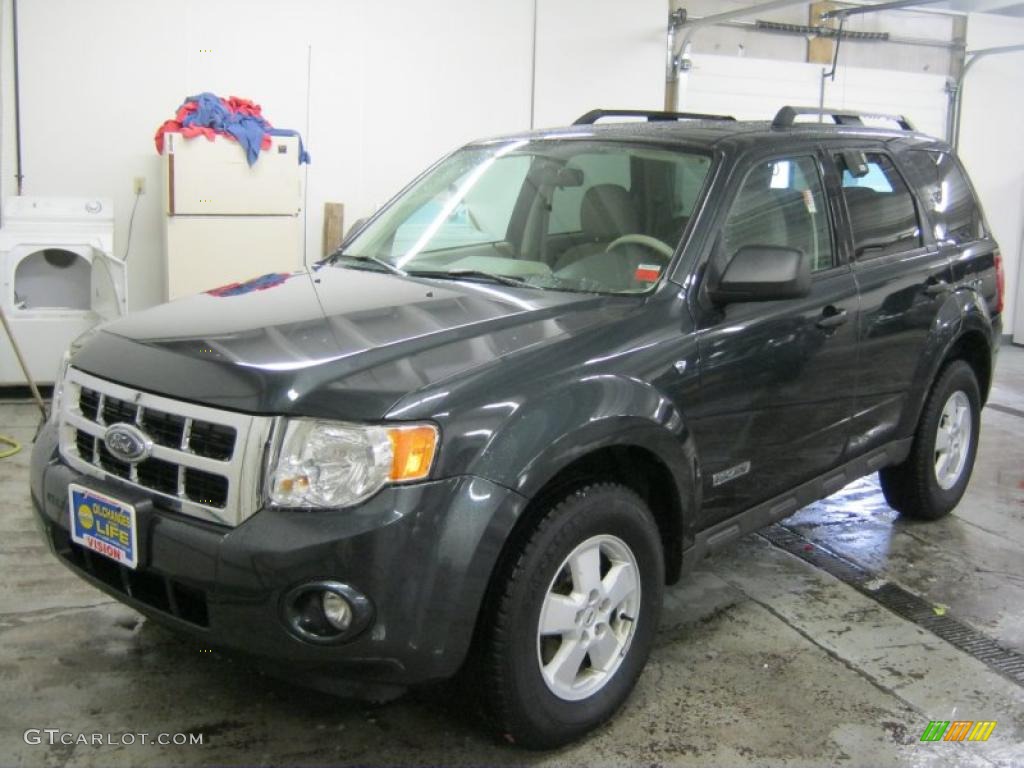 2008 Escape XLT V6 - Black Pearl Slate Metallic / Stone photo #1