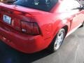 2003 Torch Red Ford Mustang V6 Coupe  photo #10