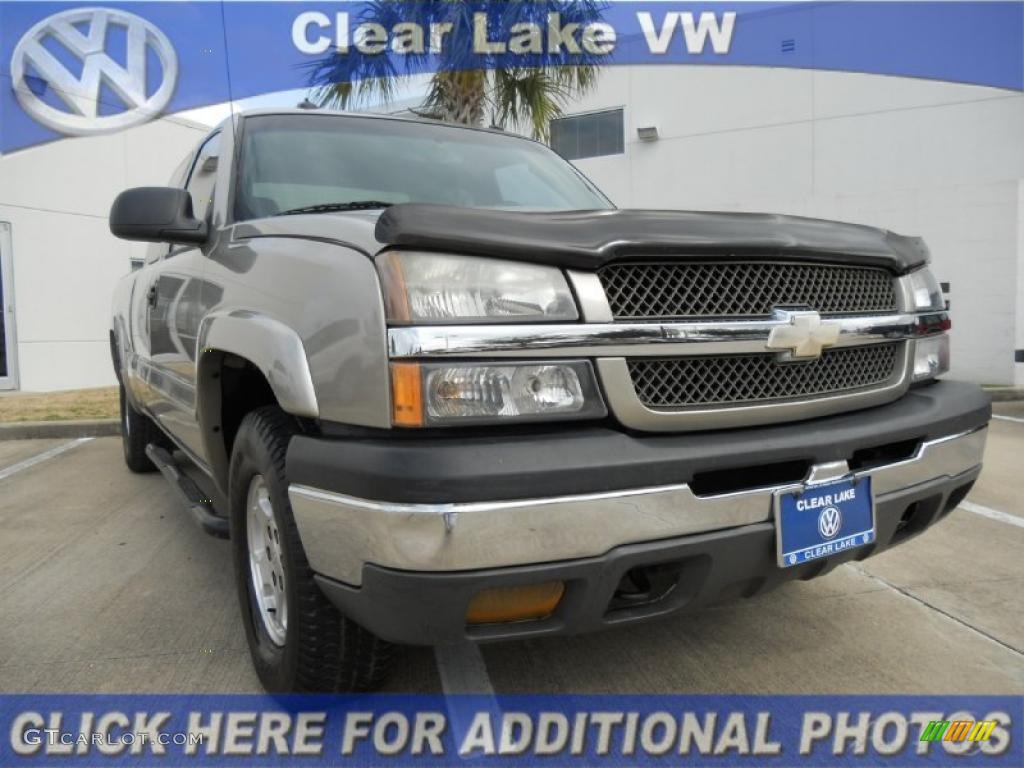 2003 Silverado 1500 Z71 Extended Cab 4x4 - Light Pewter Metallic / Dark Charcoal photo #1
