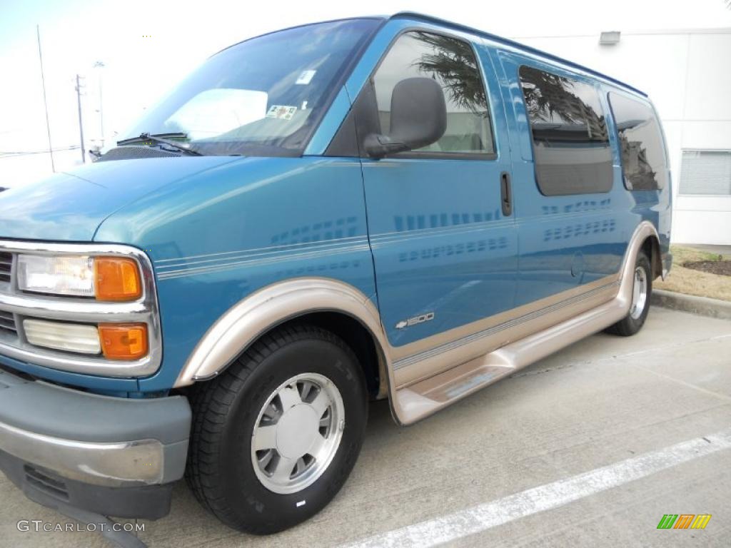 1999 Express 1500 Passenger Conversion Van - Medium Fernmist Green Metallic / Neutral photo #3