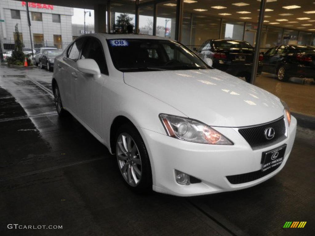 2008 IS 250 AWD - Starfire White Pearl / Cashmere Beige photo #3
