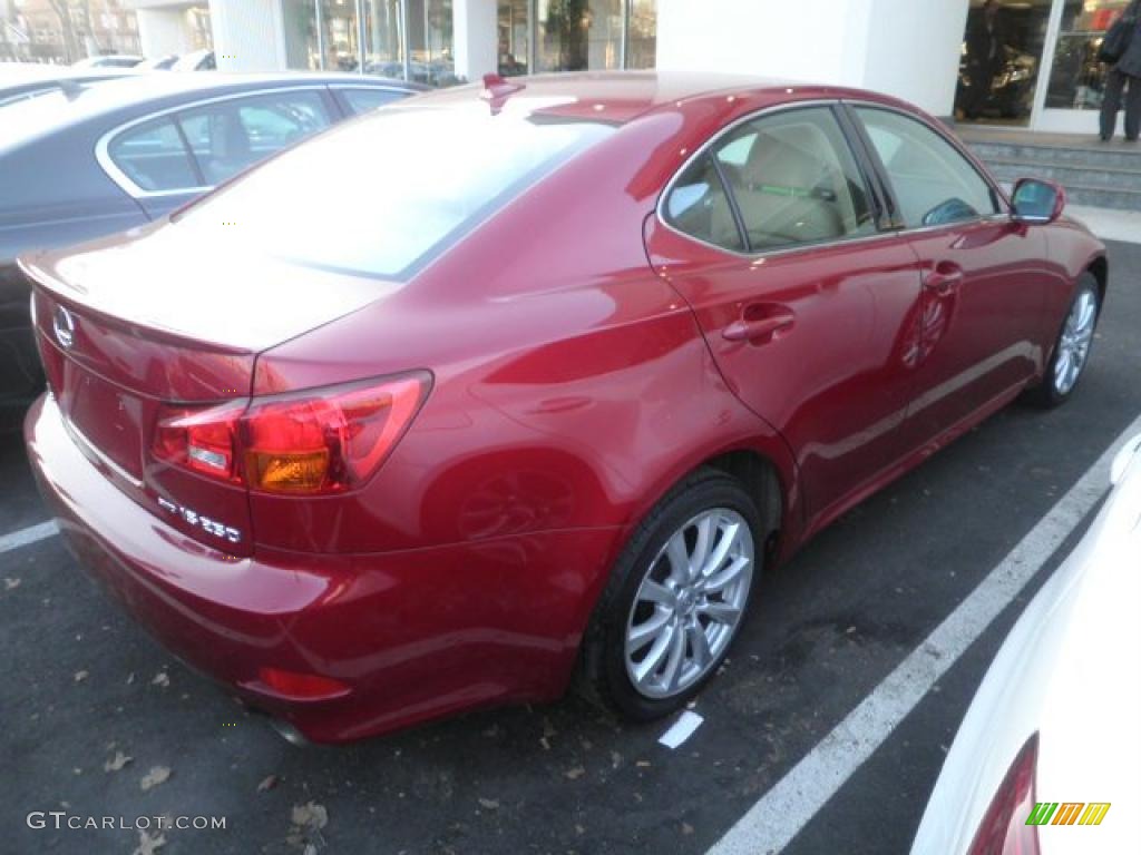 2008 IS 250 AWD - Matador Red Mica / Cashmere Beige photo #4