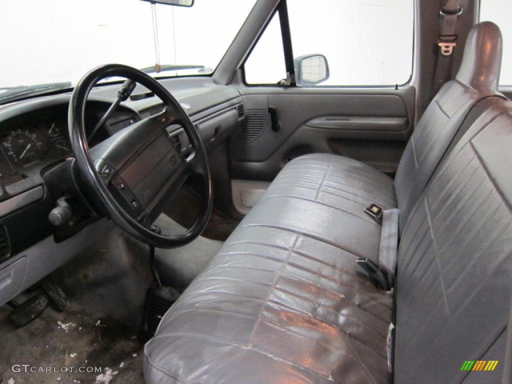 1995 F150 XL Extended Cab - Colonial White / Gray photo #12