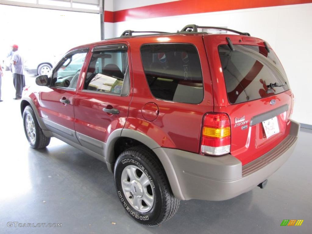 2001 Escape XLT V6 - Toreador Red Metallic / Medium Parchment Beige photo #2