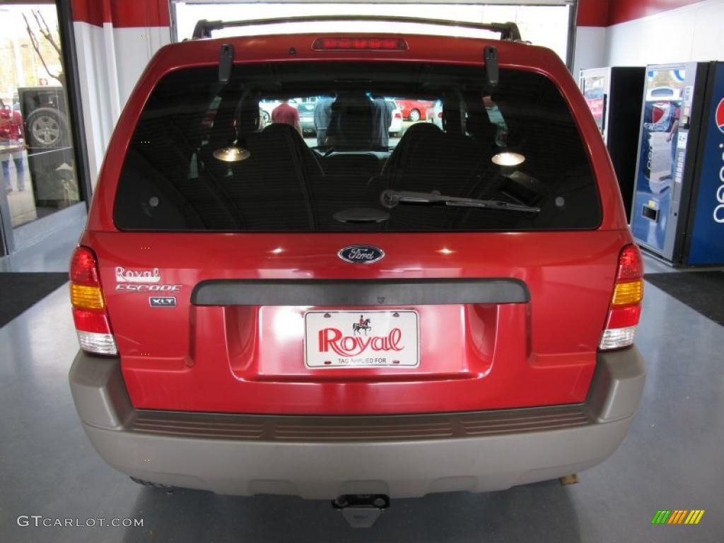2001 Escape XLT V6 - Toreador Red Metallic / Medium Parchment Beige photo #3