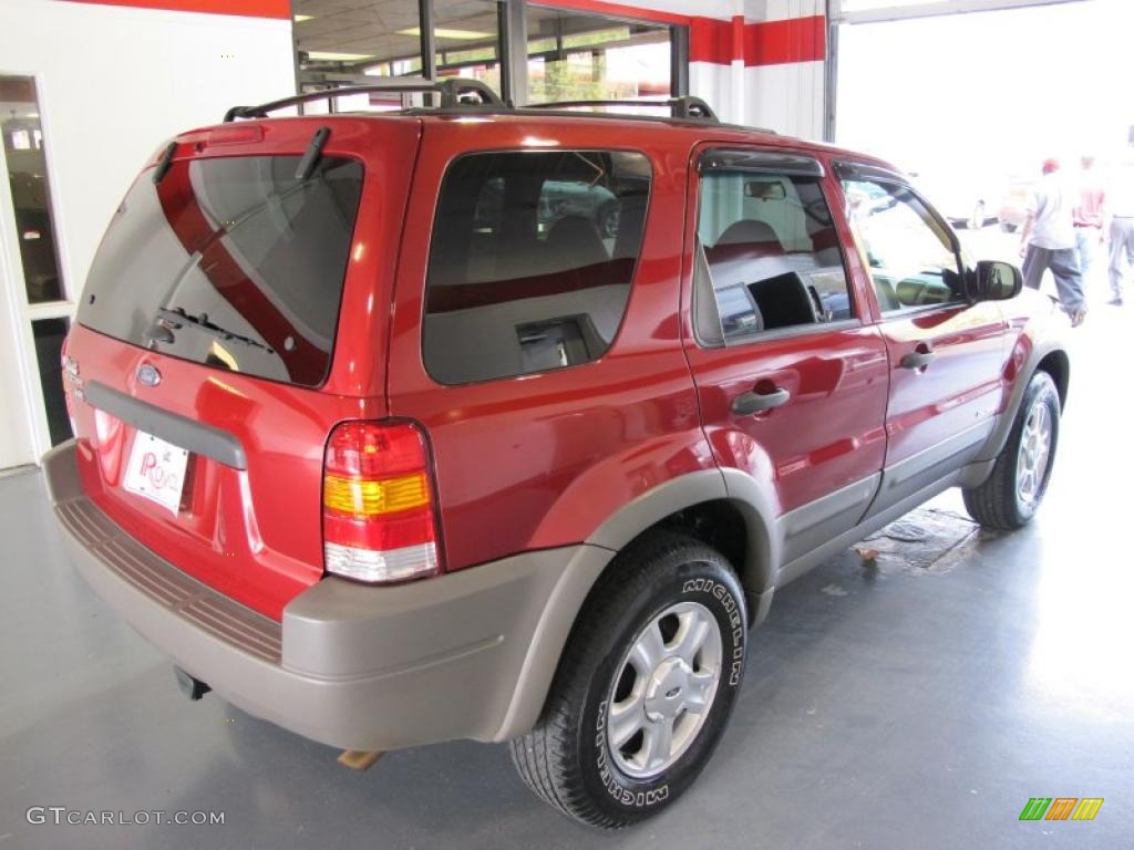 2001 Escape XLT V6 - Toreador Red Metallic / Medium Parchment Beige photo #4