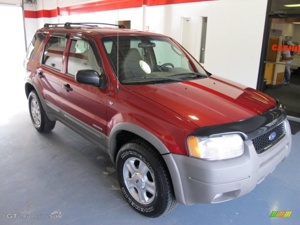 2001 Escape XLT V6 - Toreador Red Metallic / Medium Parchment Beige photo #5