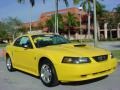 2004 Screaming Yellow Ford Mustang V6 Coupe  photo #1