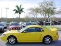 2004 Screaming Yellow Ford Mustang V6 Coupe  photo #6