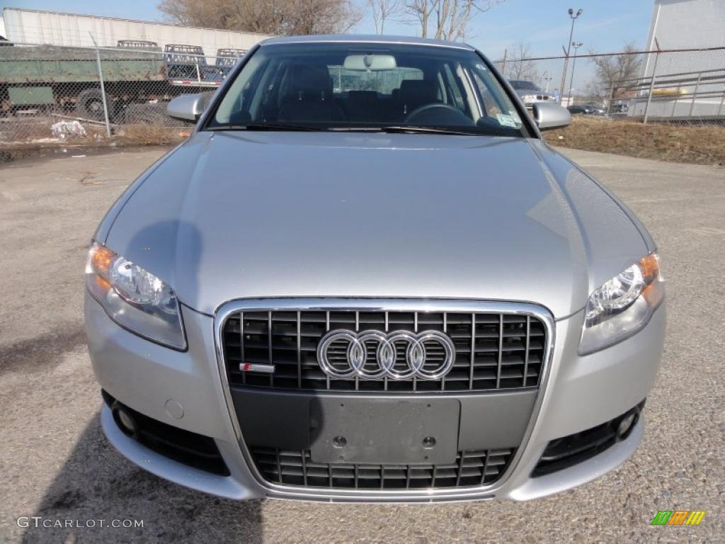 2008 A4 2.0T quattro S-Line Sedan - Light Silver Metallic / Black photo #3