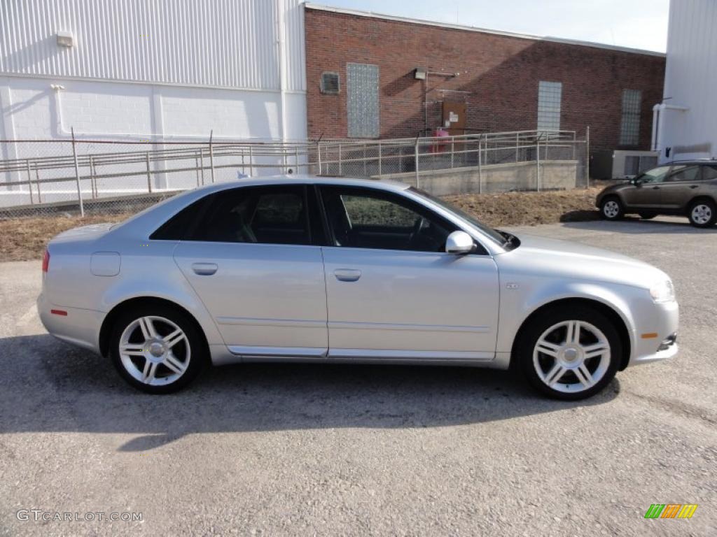 2008 A4 2.0T quattro S-Line Sedan - Light Silver Metallic / Black photo #7