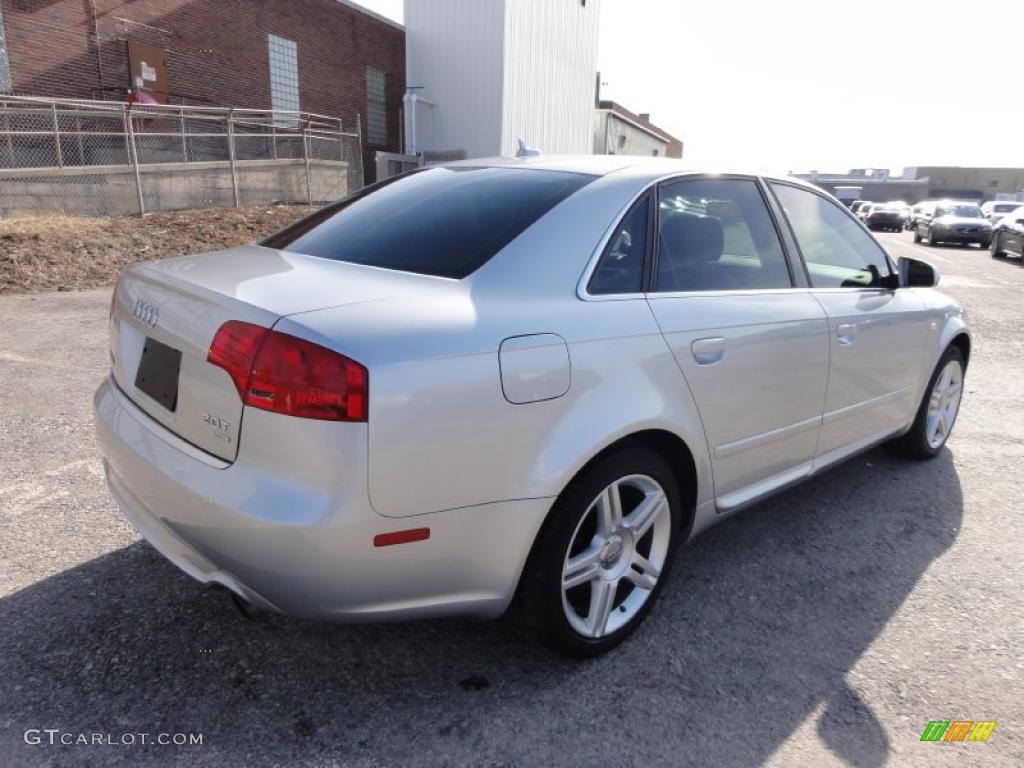 2008 A4 2.0T quattro S-Line Sedan - Light Silver Metallic / Black photo #8