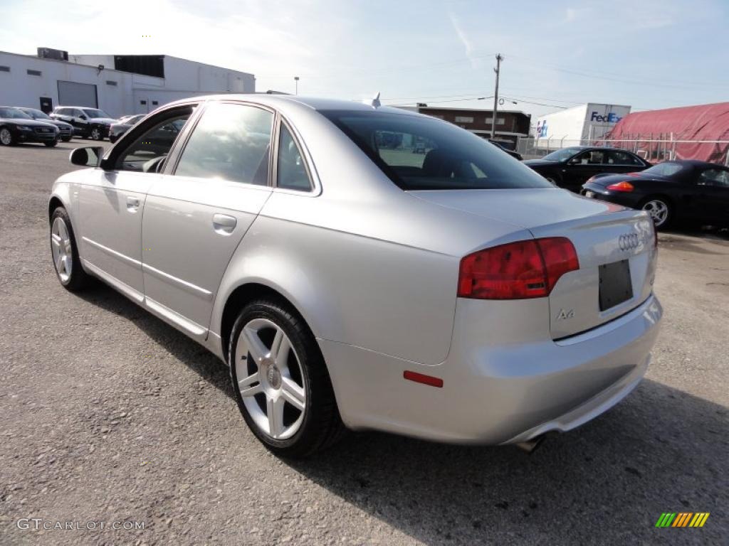 2008 A4 2.0T quattro S-Line Sedan - Light Silver Metallic / Black photo #10