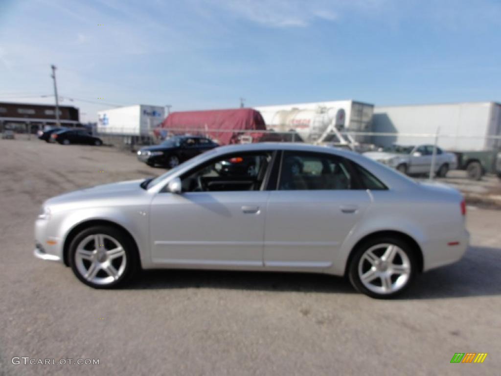 2008 A4 2.0T quattro S-Line Sedan - Light Silver Metallic / Black photo #11