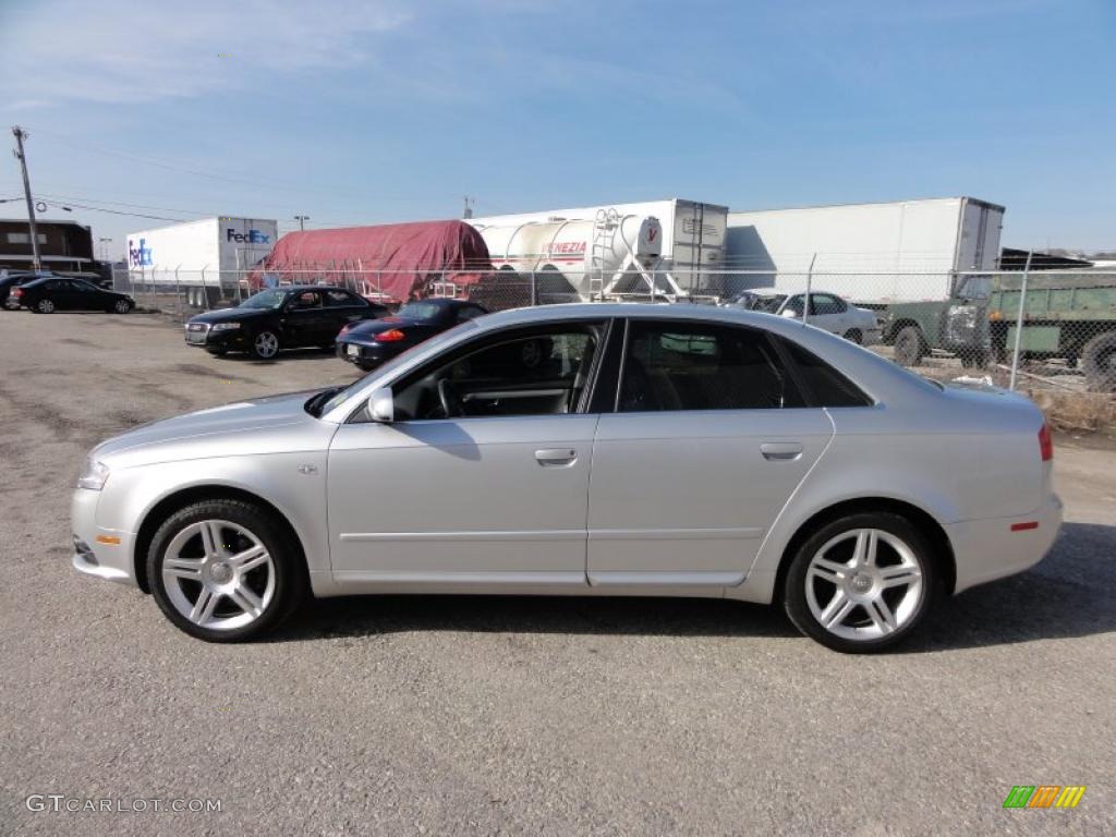 2008 A4 2.0T quattro S-Line Sedan - Light Silver Metallic / Black photo #11