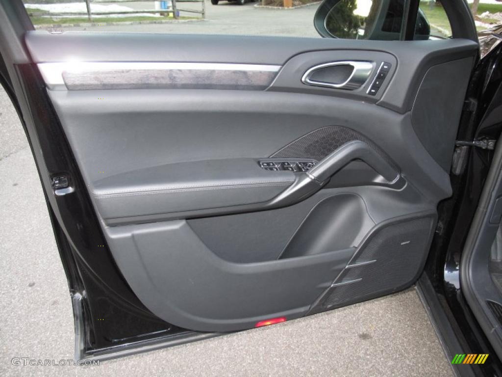 2011 Porsche Cayenne Turbo Black Door Panel Photo #46004407