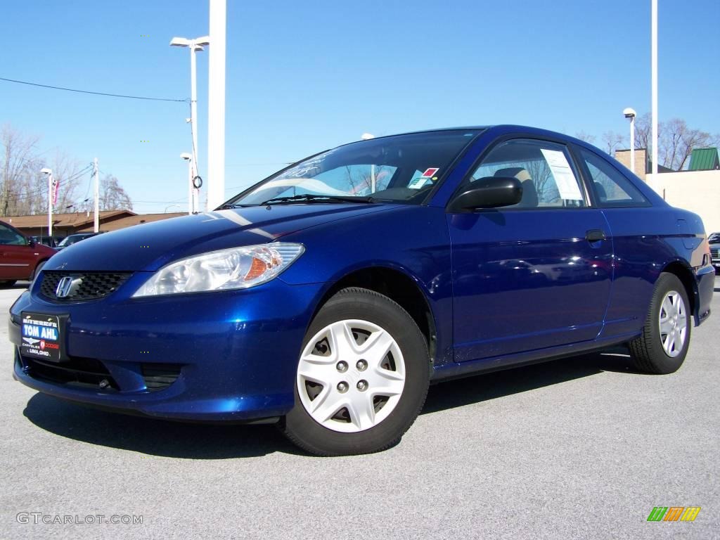 2004 Civic Value Package Coupe - Fiji Blue Pearl / Ivory Beige photo #1