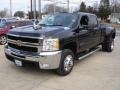 Black 2010 Chevrolet Silverado 3500HD LTZ Crew Cab Dually