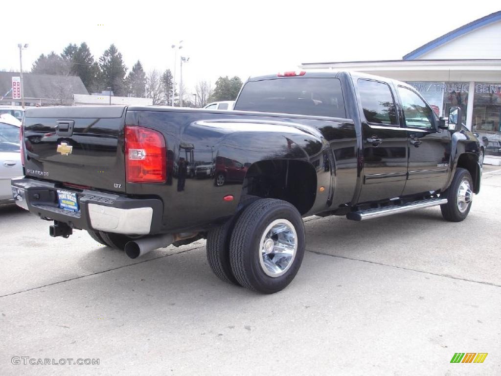 Black 2010 Chevrolet Silverado 3500HD LTZ Crew Cab Dually Exterior Photo #46005643