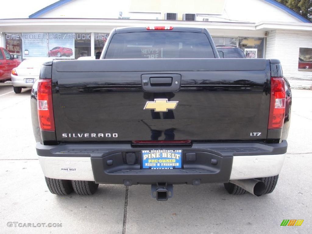 Black 2010 Chevrolet Silverado 3500HD LTZ Crew Cab Dually Exterior Photo #46005661