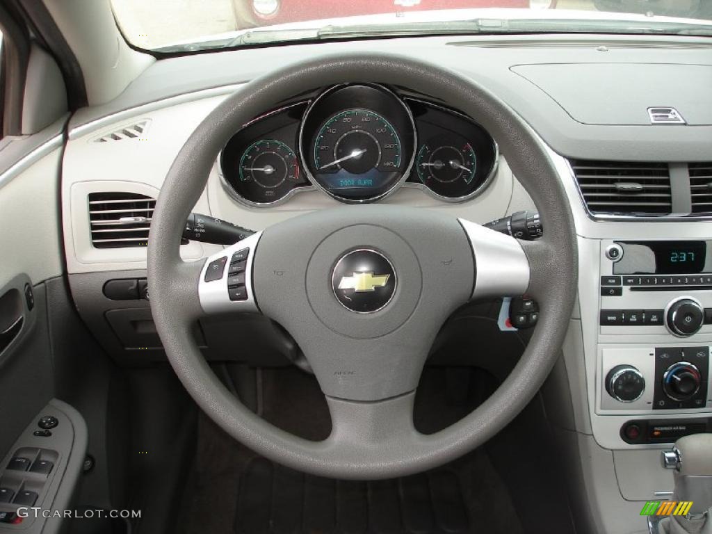 2010 Chevrolet Malibu LS Sedan Titanium Steering Wheel Photo #46006262