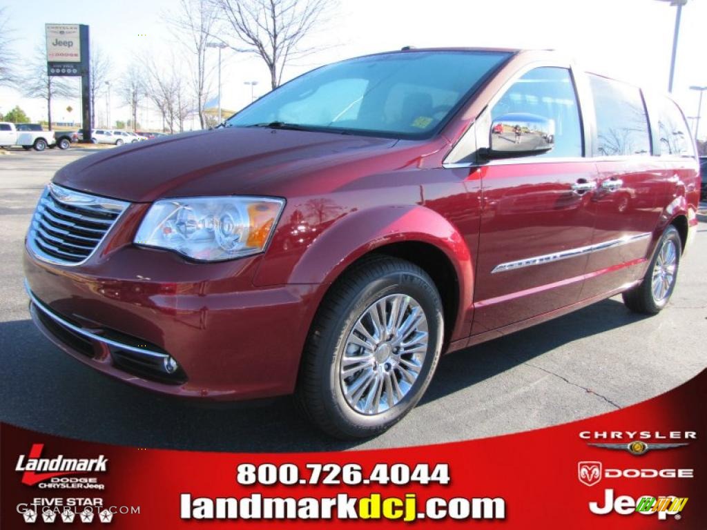 2011 Town & Country Limited - Deep Cherry Red Crystal Pearl / Dark Frost Beige/Medium Frost Beige photo #1