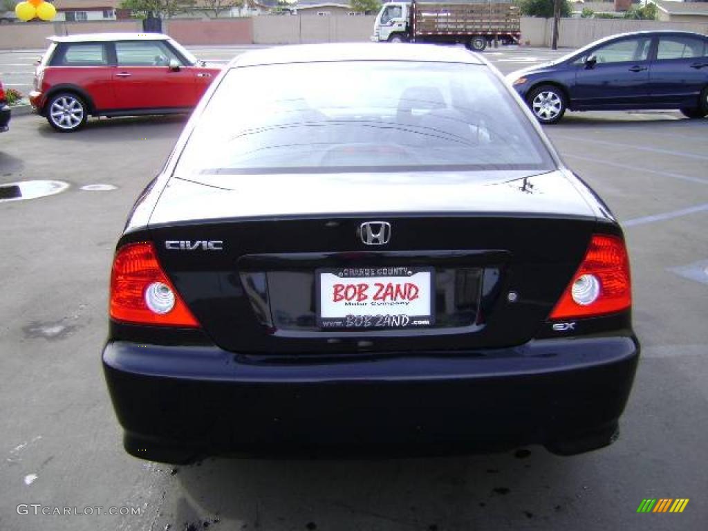 2004 Civic EX Coupe - Nighthawk Black Pearl / Black photo #7