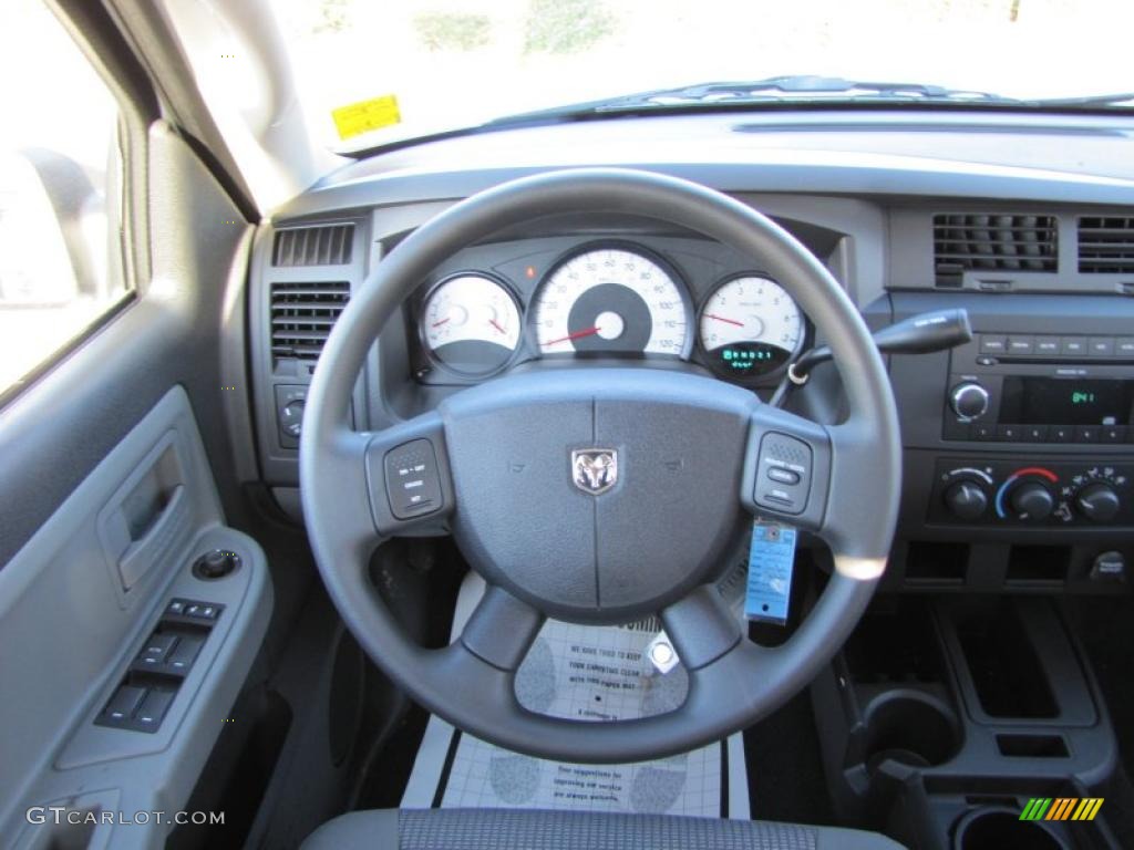 2011 Dodge Dakota Big Horn Crew Cab Dark Slate Gray/Medium Slate Gray Steering Wheel Photo #46006704