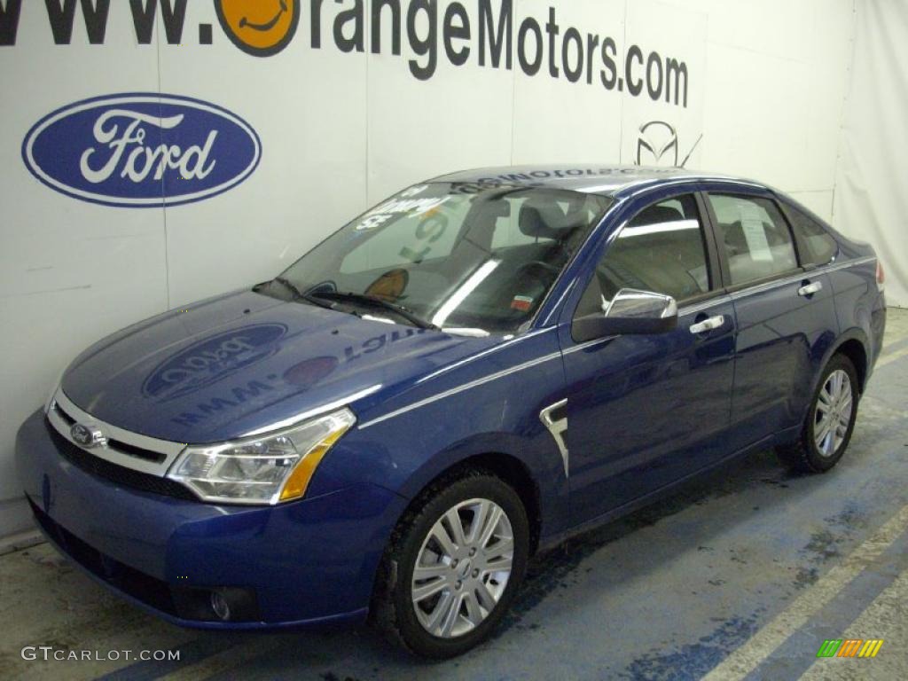 2009 Focus SEL Sedan - Vista Blue Metallic / Charcoal Black photo #1